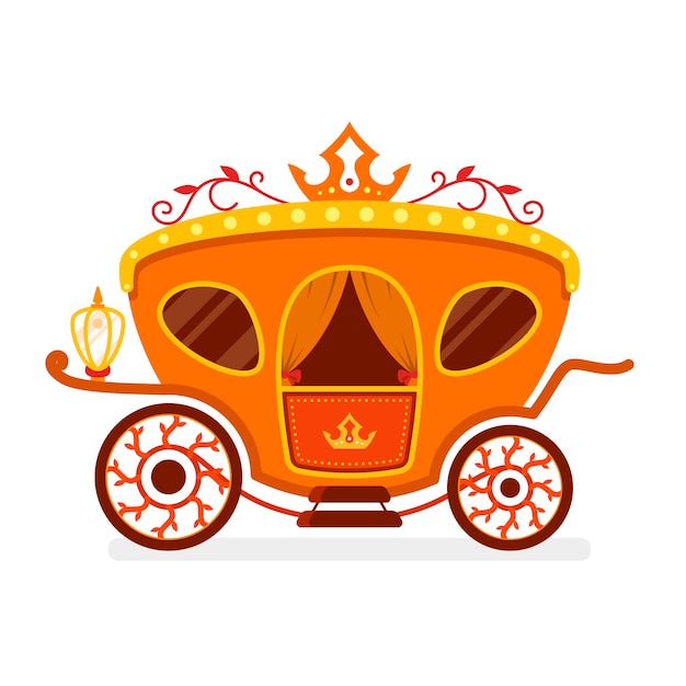 Gratis vector sprookjeswagen concept