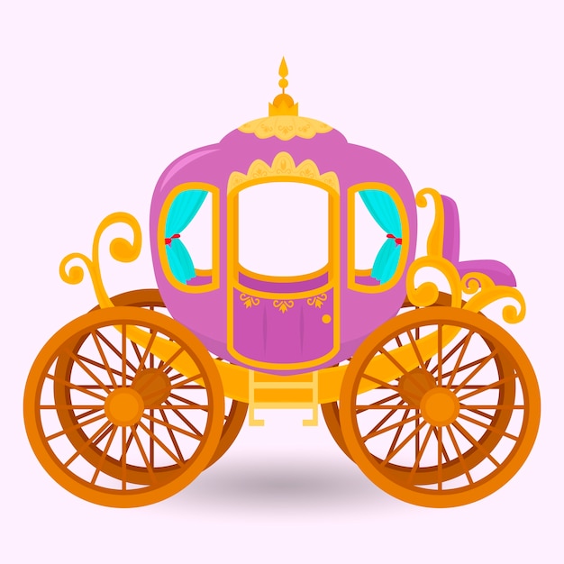 Gratis vector sprookjeswagen ontwerp