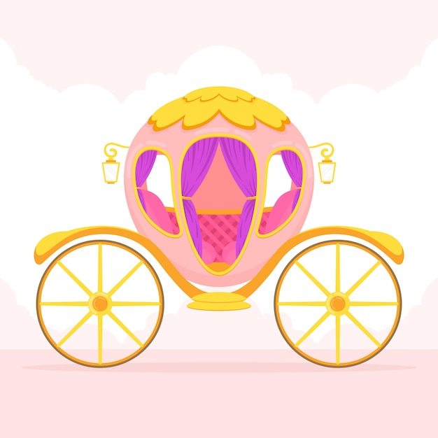 Gratis vector sprookjeswagen ontwerp