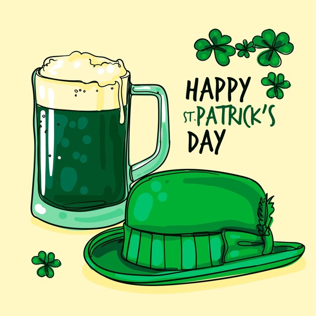 Gratis vector st. patrick dag achtergrond