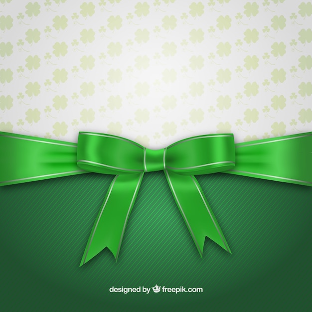 Gratis vector st patrick dag kaart met lint