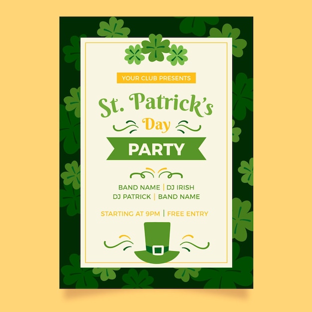 St patrick dag poster sjabloon