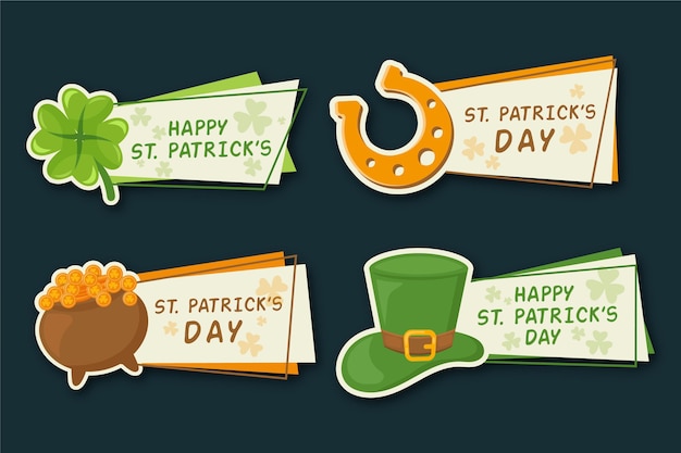 St patrick day badge-collectie