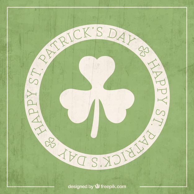 Gratis vector st patrick kaart in zegelstijl