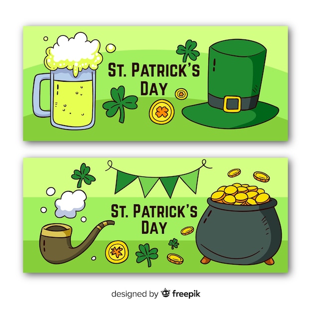 Gratis vector st. patrick's dag banner