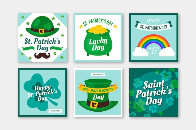 St. patrick's dag instagram postverzameling