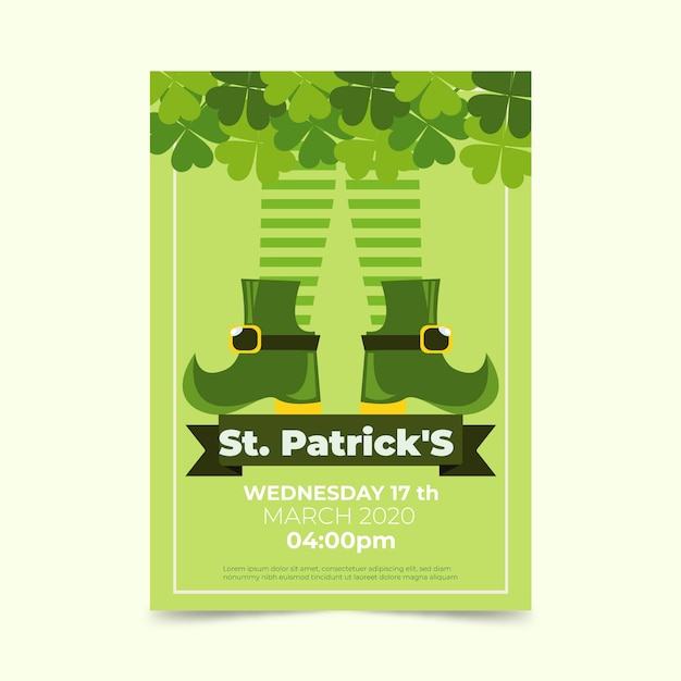 St. patrick's dag poster sjabloon