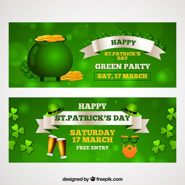 St. patrick's day banner web collectie