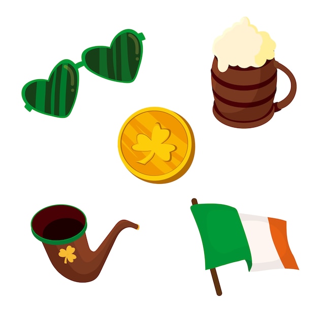 Gratis vector st. patrick's day element collectie