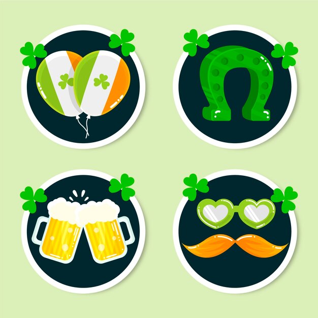 Gratis vector st. patrick's day elementen collectie