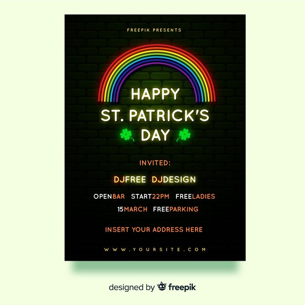 St. patrick's day flyer sjabloon