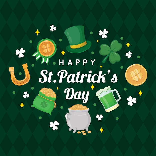 St. patrick's day in plat ontwerp