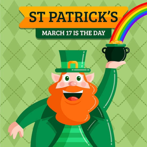 St. patrick's day in plat ontwerp