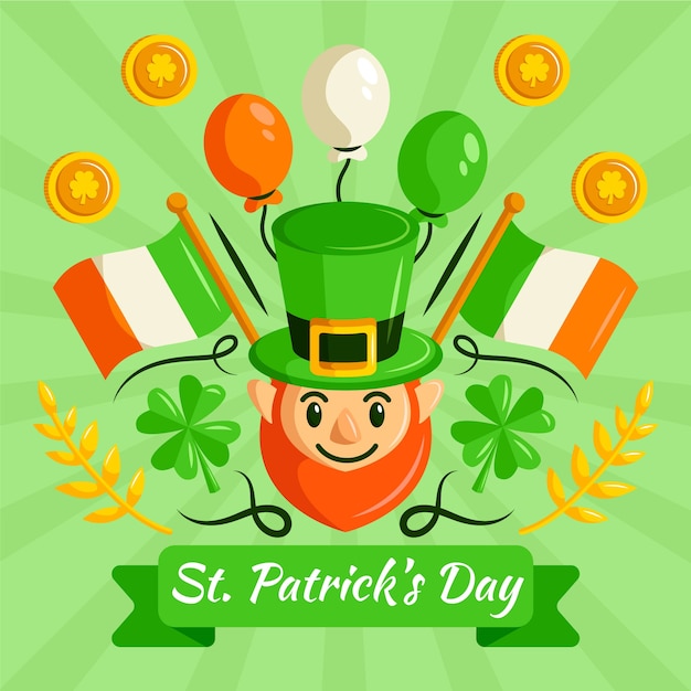 St. patrick's day in plat ontwerp