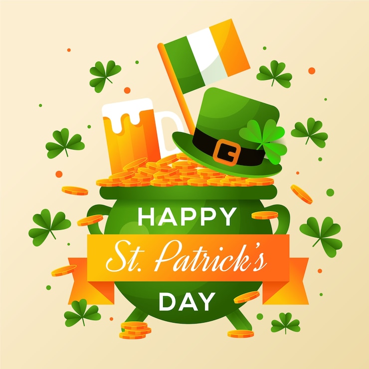 Gratis Vector st. patrick's day in plat ontwerp