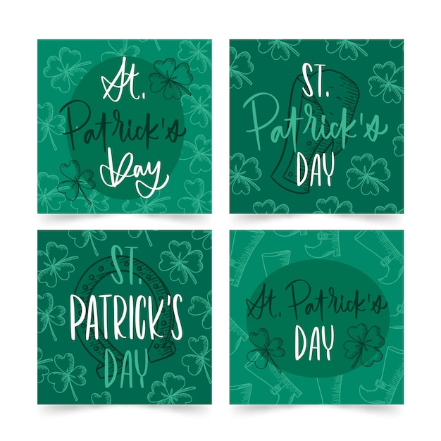 St. patrick's day instagram-verhalen met letters