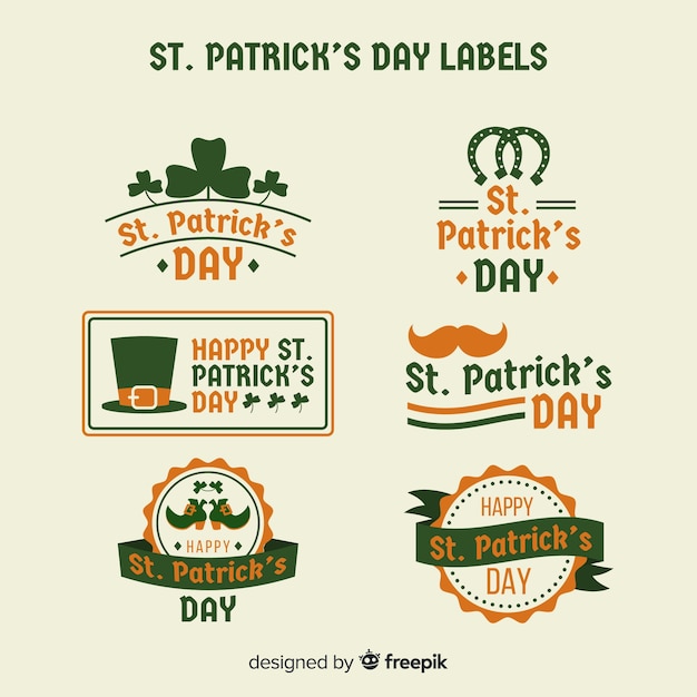 St. patrick's day labelcollectie