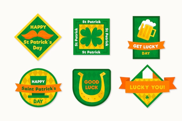 St. patrick's day labelcollectie