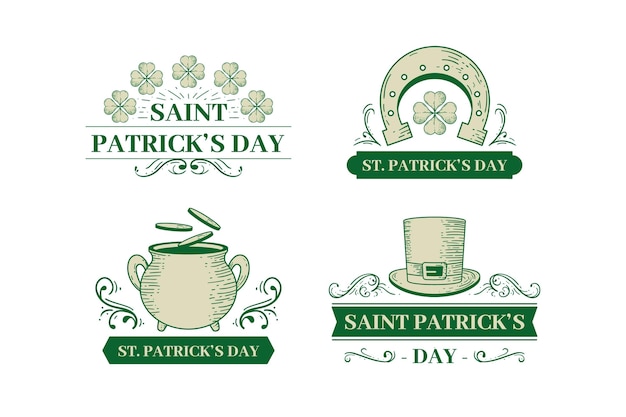 St. patrick's day-labelpakket