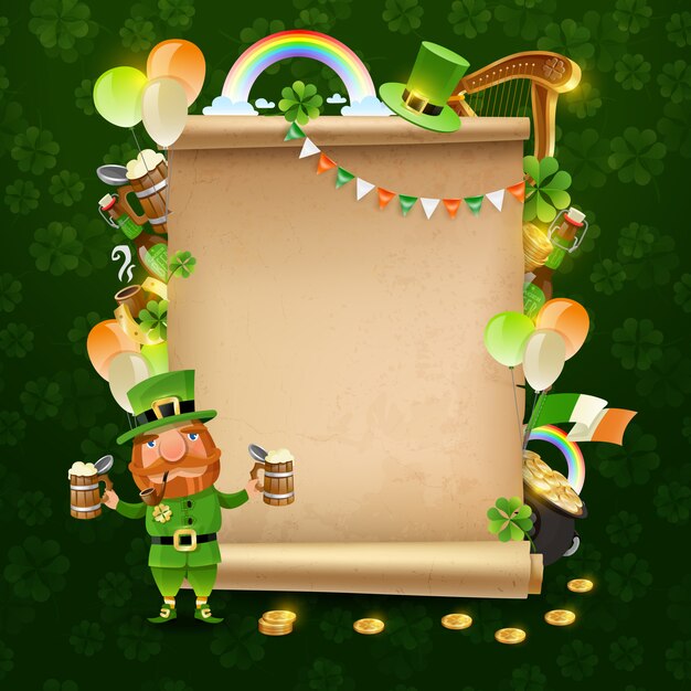 St Patrick's Day scroll