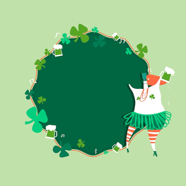 St. patrick's day viering vastgestelde lay-out vector