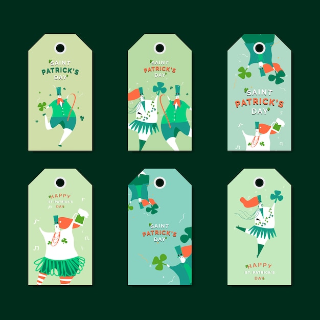 St. patrick's day viering vastgestelde lay-out vector