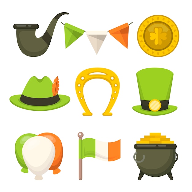 Gratis vector st. patricks dag element collectie thema