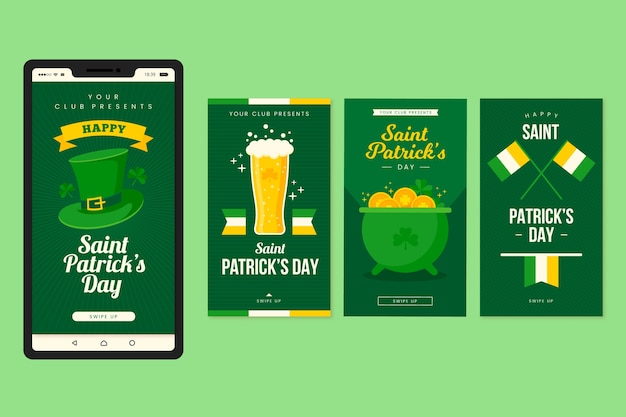 St. patricks dag instagram verhalenontwerp