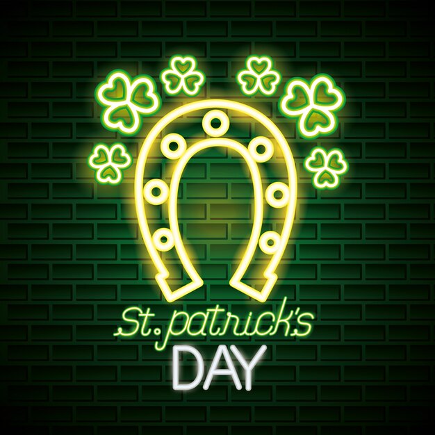 St patricks dag neon