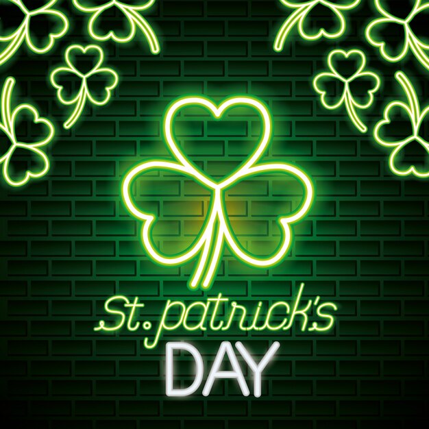 St patricks dag neon