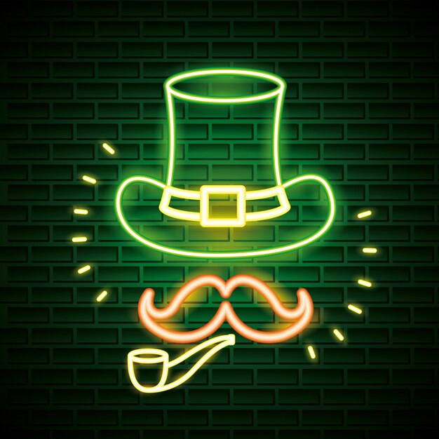 St patricks dag neon