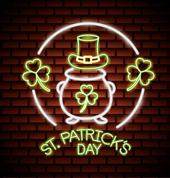 St patricks dag neon