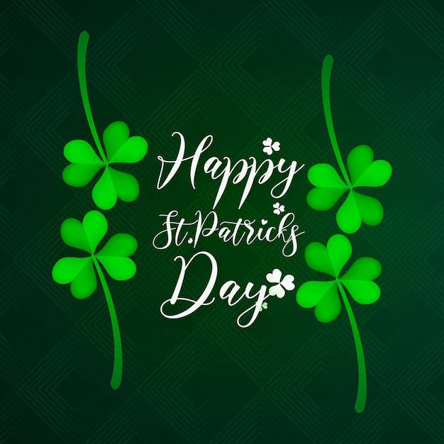 St Patricks Day Thema Shamrock Pine Groene Achtergrond Social Media Design Banner