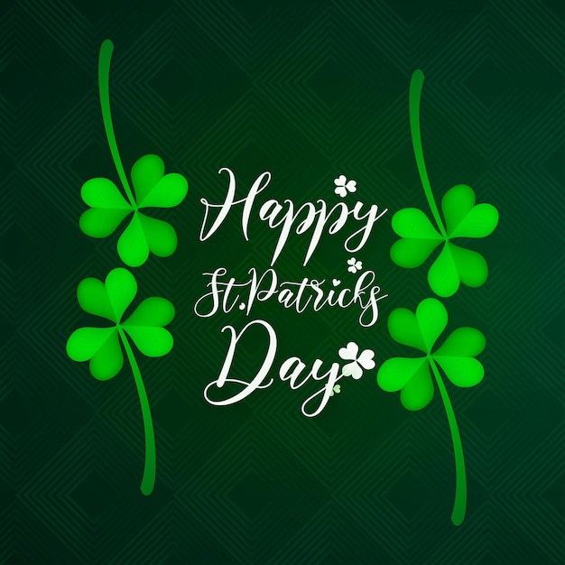 Gratis vector st patricks day thema shamrock pine groene achtergrond social media design banner