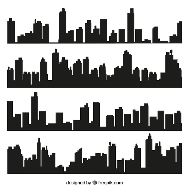 Gratis vector stad skylines