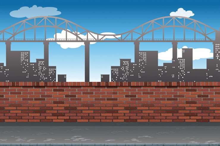 Gratis Vector stad uitzicht op de stad landschap