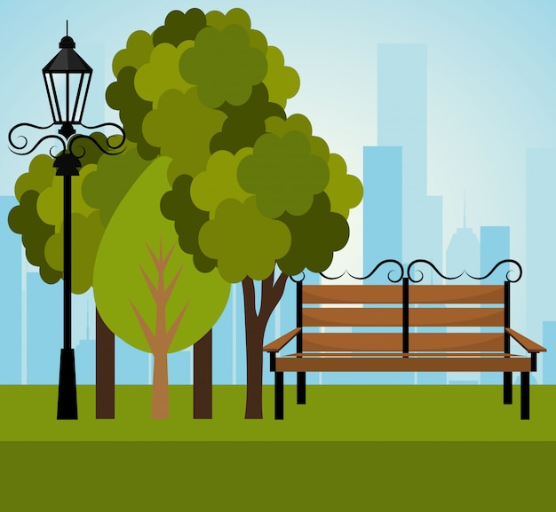 Gratis vector stadspark ontwerp.