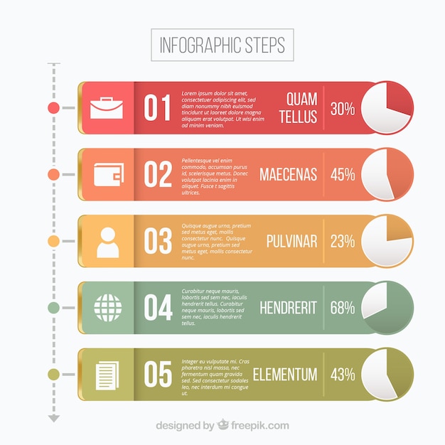 Gratis vector stap infographic