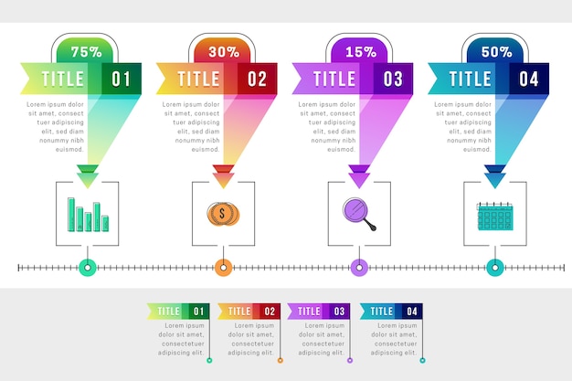 Gratis vector stappen infographic sjabloon