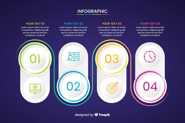 Stappen professionele infographic