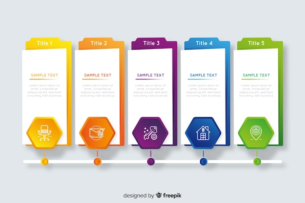 Stappen zakelijke infographic