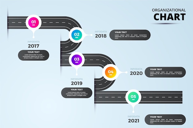 Stappenplan infographic sjabloon