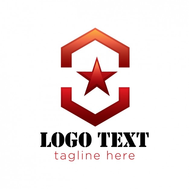 Gratis vector star template logo