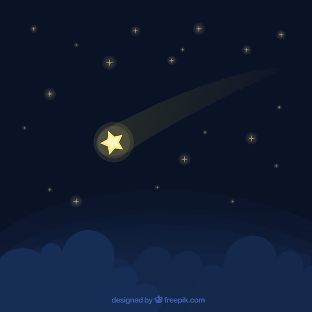 Gratis vector star trail nacht achtergrond