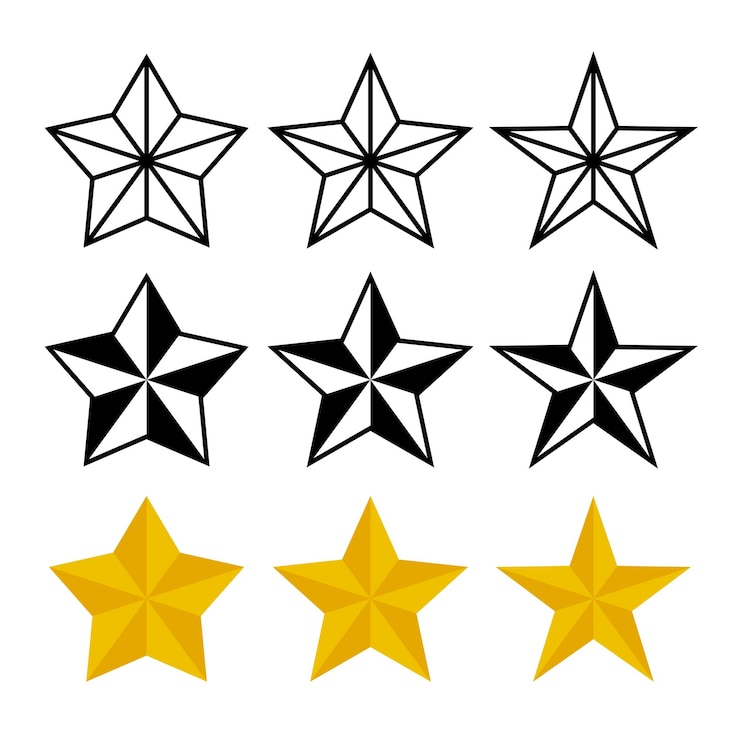 Gratis Vector stars set meerdere stijlen
