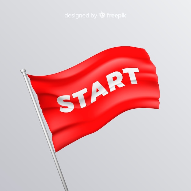 Gratis vector start vlag