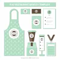 Gratis vector stationery reeks restaurant