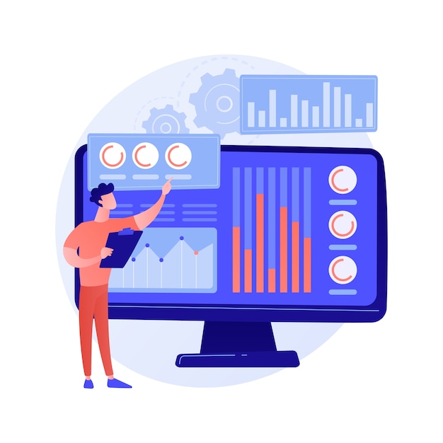 Statistisch gegevensonderzoek, prestatie-indicatoren van het bedrijf, rendement op investering. Verhoudingspercentage, fluctuatie van indexen, significante verandering.