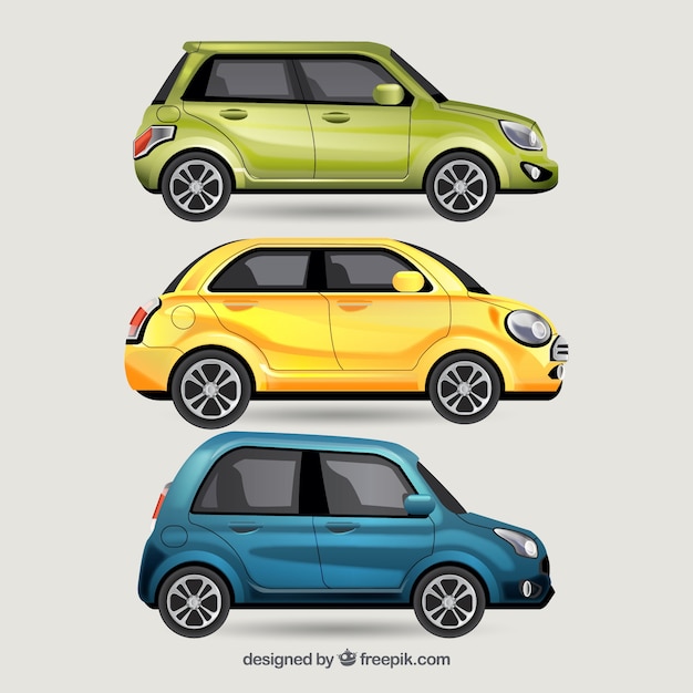 Stedelijke auto&#39;s met realistische stijl