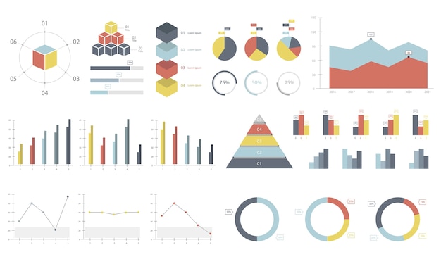 Gratis vector stel elementen van infographic in